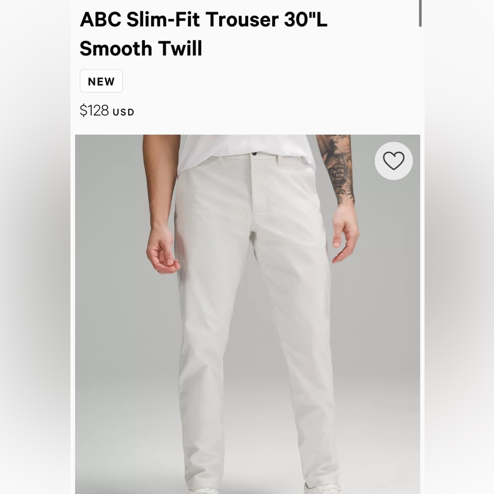 - Lululemon smooth twill trouser sz30